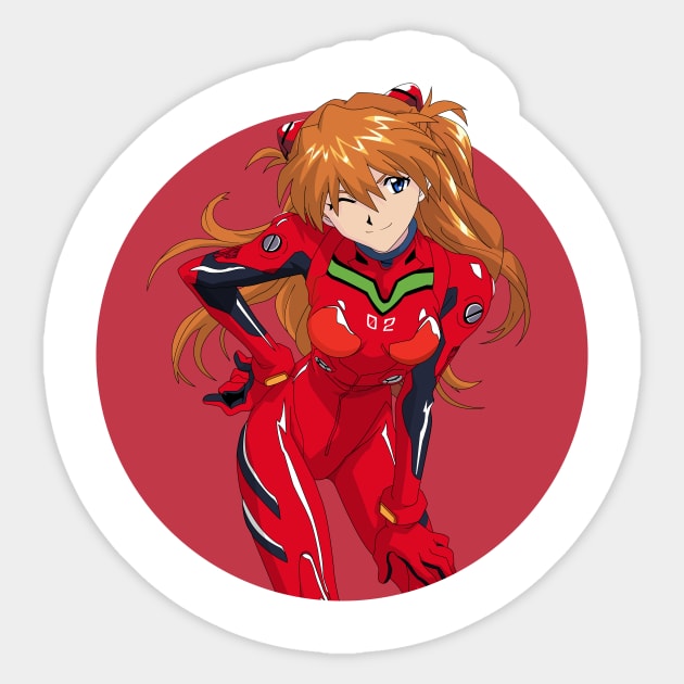 Neon Genesis Evangelion - Asuka Langley Sticker by WalidSodki